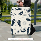 1-Piece Celestial Cosmic Mystic Astrology Moon Stars  Suitcase Luggage Cover, Stretch Protective Sleeve