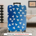 1-Piece Blue Vibrant Geometric Triangle Pattern Stylish Durable  Suitcase Luggage Cover, Stretch Protective Sleeve