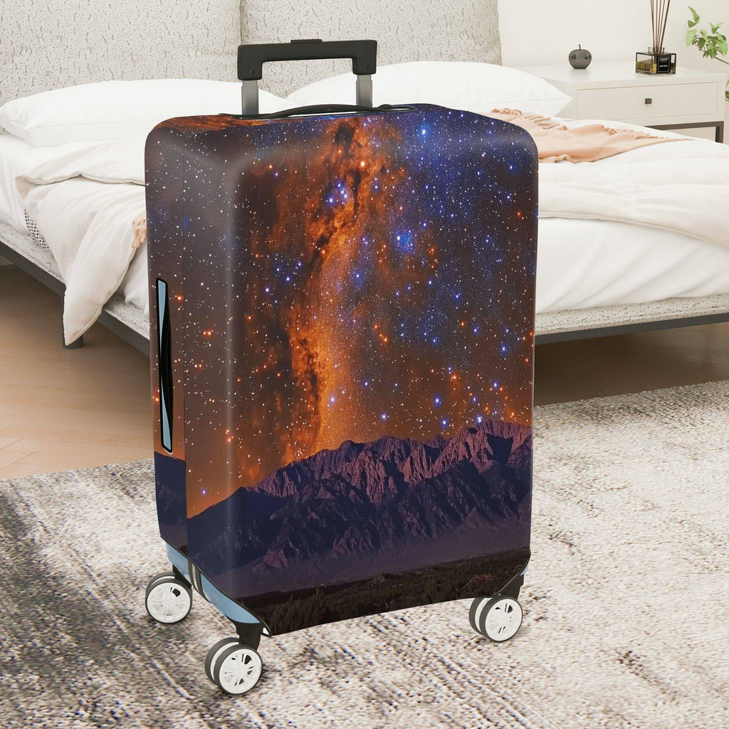 1-Piece Cosmic Mountain Starry Night Galaxy Universe Nebula  Suitcase Luggage Cover, Stretch Protective Sleeve