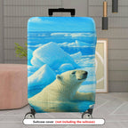 1-Piece Arctic Polar Bear Ice Ocean Scenery Nature  Suitcase Luggage Cover, Stretch Protective Sleeve