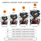 1-Piece Angel Crown Wing Feather Dove Star  Suitcase Luggage Cover, Stretch Protective Sleeve