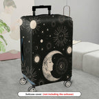 1-Piece Moon Sun Star Cosmic Celestial Universe Galaxy  Suitcase Luggage Cover, Stretch Protective Sleeve