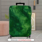 1-Piece Green Forest Nature Wilderness Topographic Landscape  Suitcase Luggage Cover, Stretch Protective Sleeve