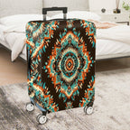 1-Piece Colorful Geometric Ethnic Aztec Mandala Tribal  Suitcase Luggage Cover, Stretch Protective Sleeve