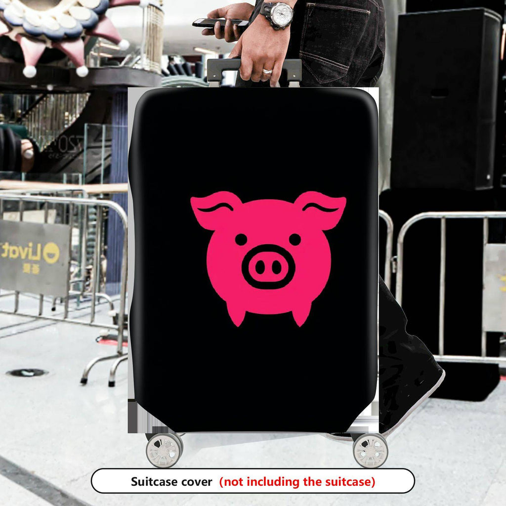 1-Piece Animal Pink Pig Decorative Travel  Suitcase Luggage Cover, Stretch Protective Sleeve