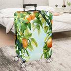 1-Piece Orange Fruit Tree Leaf Nature Travel Holiday  Suitcase Luggage Cover, Stretch Protective Sleeve