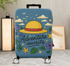 1-Piece Adventure Awaits Floral Hat Cloud Star  Suitcase Luggage Cover, Stretch Protective Sleeve