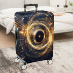 1-Piece Cosmic Galaxy Swirl Starry Circular Abstract  Suitcase Luggage Cover, Stretch Protective Sleeve