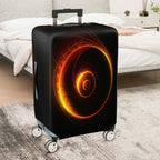 1-Piece Spiral Cosmic Abstract Vibrant Colorful Luminous  Suitcase Luggage Cover, Stretch Protective Sleeve