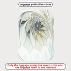1-Piece Abstract Artistic Elegant Swirling Floral Colorful  Suitcase Luggage Cover, Stretch Protective Sleeve