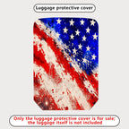 1-Piece American Flag Red White Blue Stars Abstract Fireworks  Suitcase Luggage Cover, Stretch Protective Sleeve