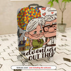 1-Piece Adventure Balloon Elderly Couple Love  Suitcase Luggage Cover, Stretch Protective Sleeve