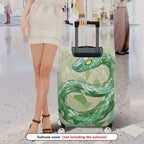1-Piece Geometric Snake Mosaic Pattern Artistic Stylish Unique  Suitcase Luggage Cover, Stretch Protective Sleeve