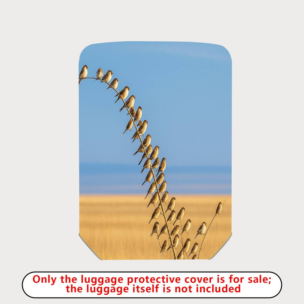1-Piece Natural Scenic Birds Sky Landscape Nature Grassland  Suitcase Luggage Cover, Stretch Protective Sleeve