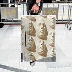 1-Piece Abstract Artistic Beige Elegant Modern Unique  Suitcase Luggage Cover, Stretch Protective Sleeve