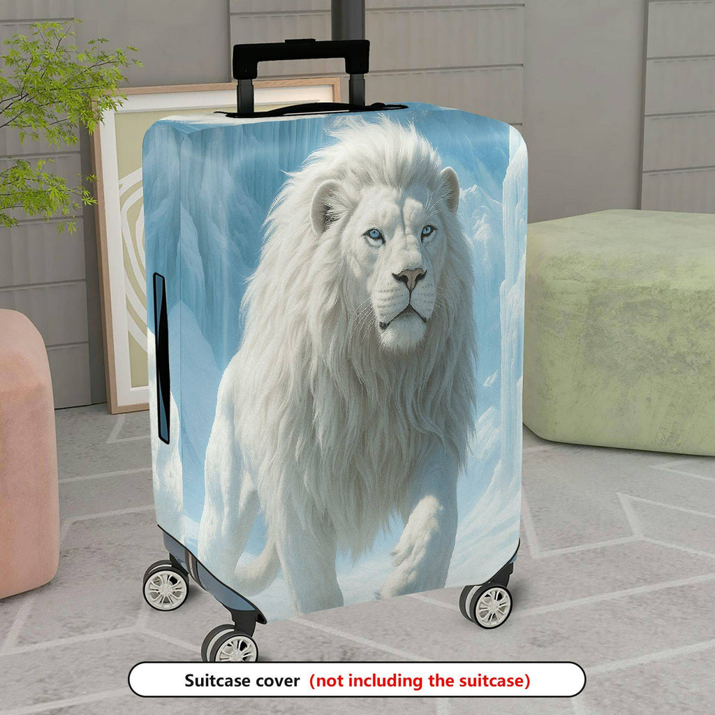 1-Piece White Lion Cloud Sky Animal Fantasy Artistic  Suitcase Luggage Cover, Stretch Protective Sleeve
