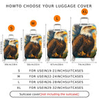 1-Piece Eagle Nature Wildlife Scenic Majestic Artistic  Suitcase Luggage Cover, Stretch Protective Sleeve