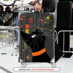 1-Piece Cat Modern Geometric Artistic Colorful  Suitcase Luggage Cover, Stretch Protective Sleeve