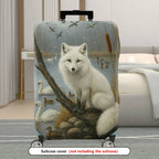 1-Piece Arctic Fox Wildlife Nature Scenic Swans Birds  Suitcase Luggage Cover, Stretch Protective Sleeve