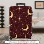 1-Piece Crescent Moon Starry Night Cosmic Space Astronomy  Suitcase Luggage Cover, Stretch Protective Sleeve
