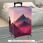 1-Piece Mountain Sunset Landscape Scenic Artistic Vibrant  Suitcase Luggage Cover, Stretch Protective Sleeve