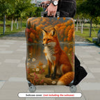 1-Piece Autumn Forest Fox Nature Landscape Artistic  Suitcase Luggage Cover, Stretch Protective Sleeve