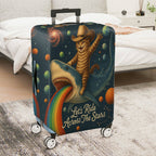 1-Piece Cosmic Cat Shark Rainbow Galaxy Spaceship  Suitcase Luggage Cover, Stretch Protective Sleeve