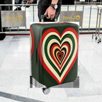 1-Piece Retro Heart Geometric Multicolor Funky Travel  Suitcase Luggage Cover, Stretch Protective Sleeve