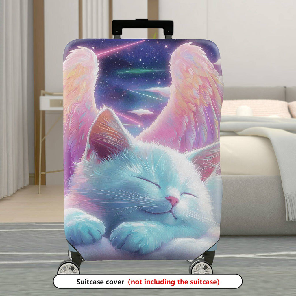 1-Piece Angel Cat Galaxy Dream Wing Star  Suitcase Luggage Cover, Stretch Protective Sleeve