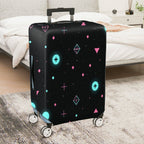 1-Piece Modern Abstract Geometric  Pink Blue  Suitcase Luggage Cover, Stretch Protective Sleeve