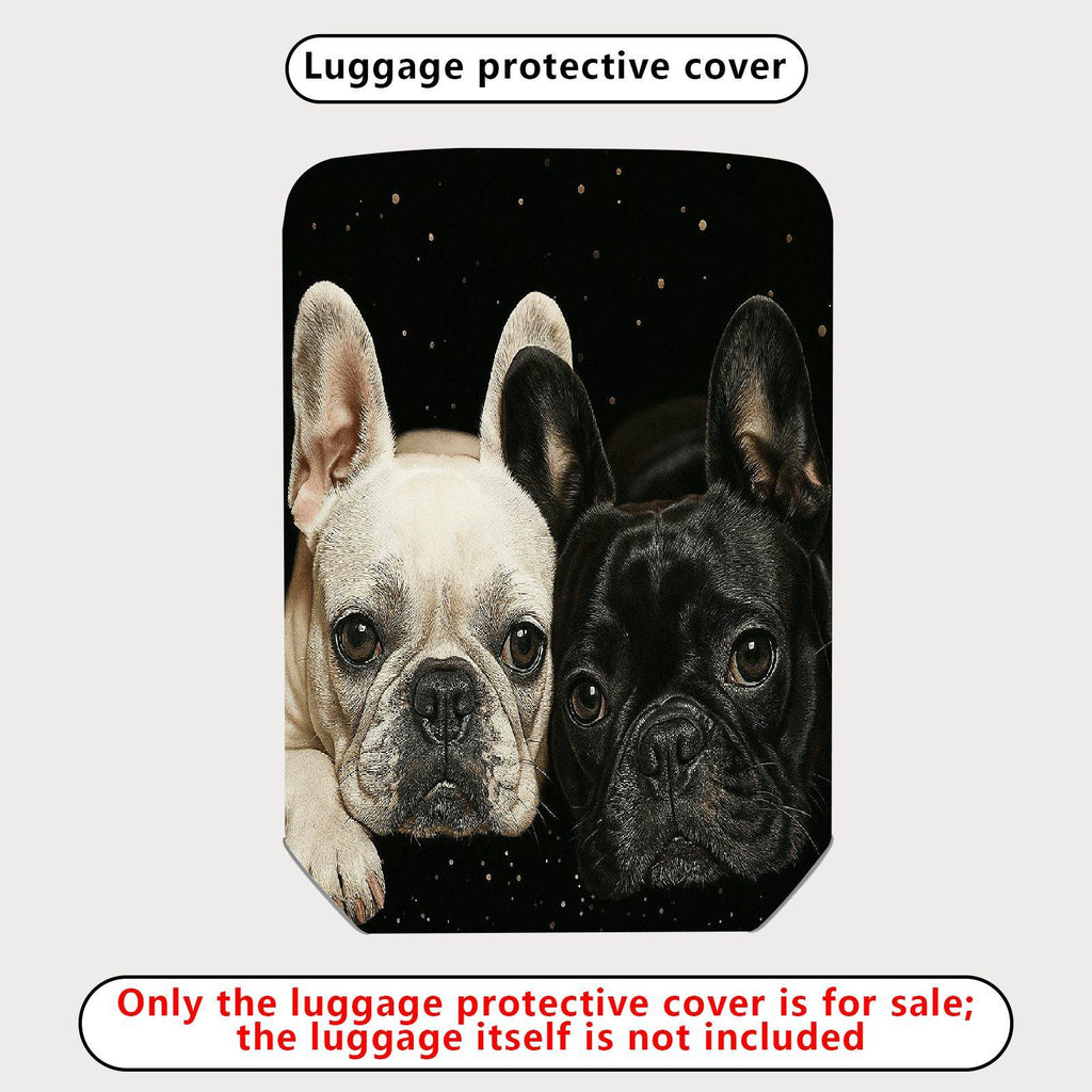 1-Piece Adorable Bulldog Starry Night Pet Lover Cute Dog  Suitcase Luggage Cover, Stretch Protective Sleeve