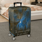 1-Piece Cosmic Galaxy Star Space Universe Quote  Suitcase Luggage Cover, Stretch Protective Sleeve