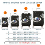 1-Piece Astronaut Planet Space Galaxy Cosmic  Suitcase Luggage Cover, Stretch Protective Sleeve