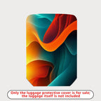 1-Piece Abstract Colorful Vibrant Artistic Modern Energetic  Suitcase Luggage Cover, Stretch Protective Sleeve