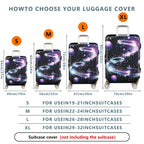 1-Piece Galaxy Starry Sky Planets Space Cosmic  Suitcase Luggage Cover, Stretch Protective Sleeve