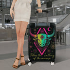 1-Piece Zodiac Bull Astrology Cosmic Universe Star  Suitcase Luggage Cover, Stretch Protective Sleeve