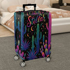 1-Piece Cosmic Cactus Starry Desert Night Travel  Suitcase Luggage Cover, Stretch Protective Sleeve