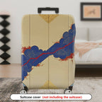 1-Piece Abstract Traditional Vintage Elegant Artistic Cloud  Suitcase Luggage Cover, Stretch Protective Sleeve