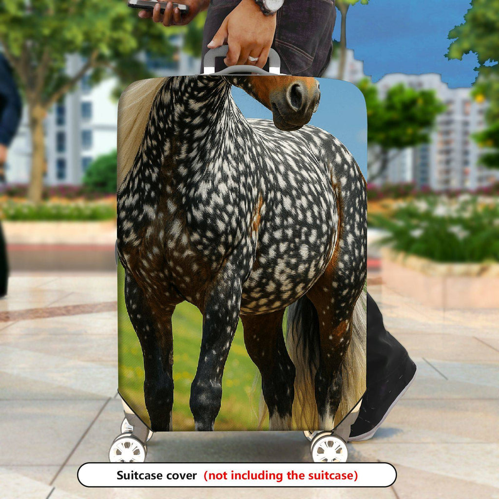 1-Piece Horse Nature Art Pattern Travel Holiday Scenic Galloping  Suitcase Luggage Cover, Stretch Protective Sleeve