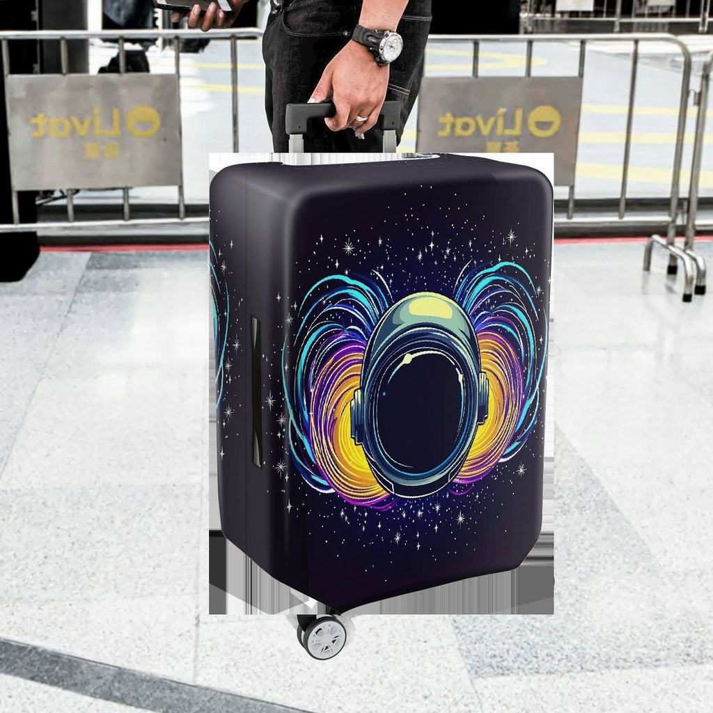 1-Piece Galaxy Astronaut Space Cosmic Colorful Starry  Suitcase Luggage Cover, Stretch Protective Sleeve