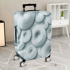 1-Piece Abstract Geometric 3D Pattern Light Grey Circles  Suitcase Luggage Cover, Stretch Protective Sleeve