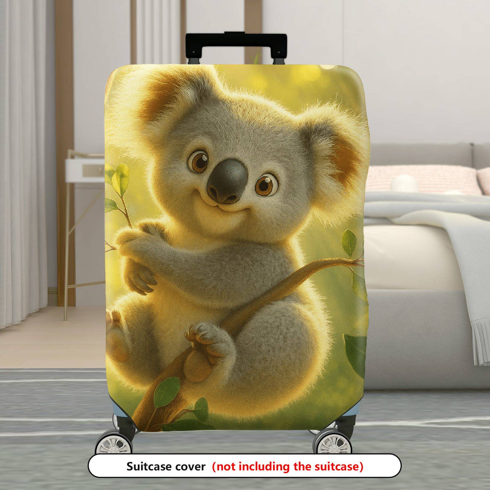 1-Piece Cute Koala Tree Forest Nature  Suitcase Luggage Cover, Stretch Protective Sleeve