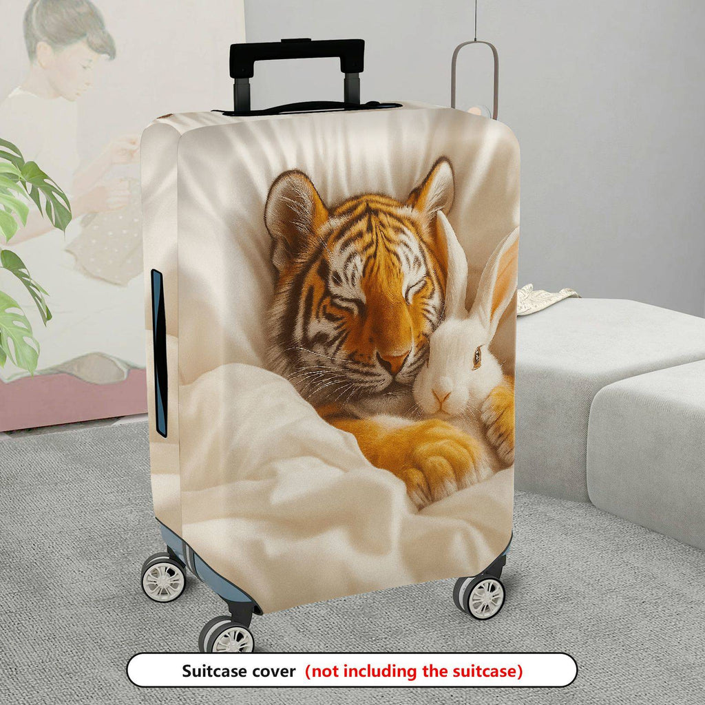 1-Piece Animal Tiger Rabbit Cozy Cute Stylish Warm  Suitcase Luggage Cover, Stretch Protective Sleeve