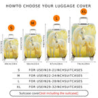 1-Piece Horse Nature Pastoral Floral Artistic  Suitcase Luggage Cover, Stretch Protective Sleeve