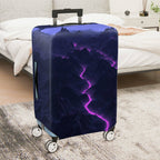 1-Piece Abstract Mountain Lightning Night Landscape Sky  Suitcase Luggage Cover, Stretch Protective Sleeve