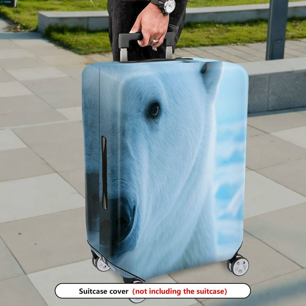 1-Piece Arctic Ice Polar Bear Wildlife Nature Animal  Suitcase Luggage Cover, Stretch Protective Sleeve