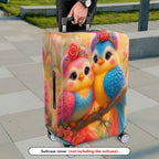 1-Piece Colorful Bird Floral Nature Artistic Cute  Suitcase Luggage Cover, Stretch Protective Sleeve