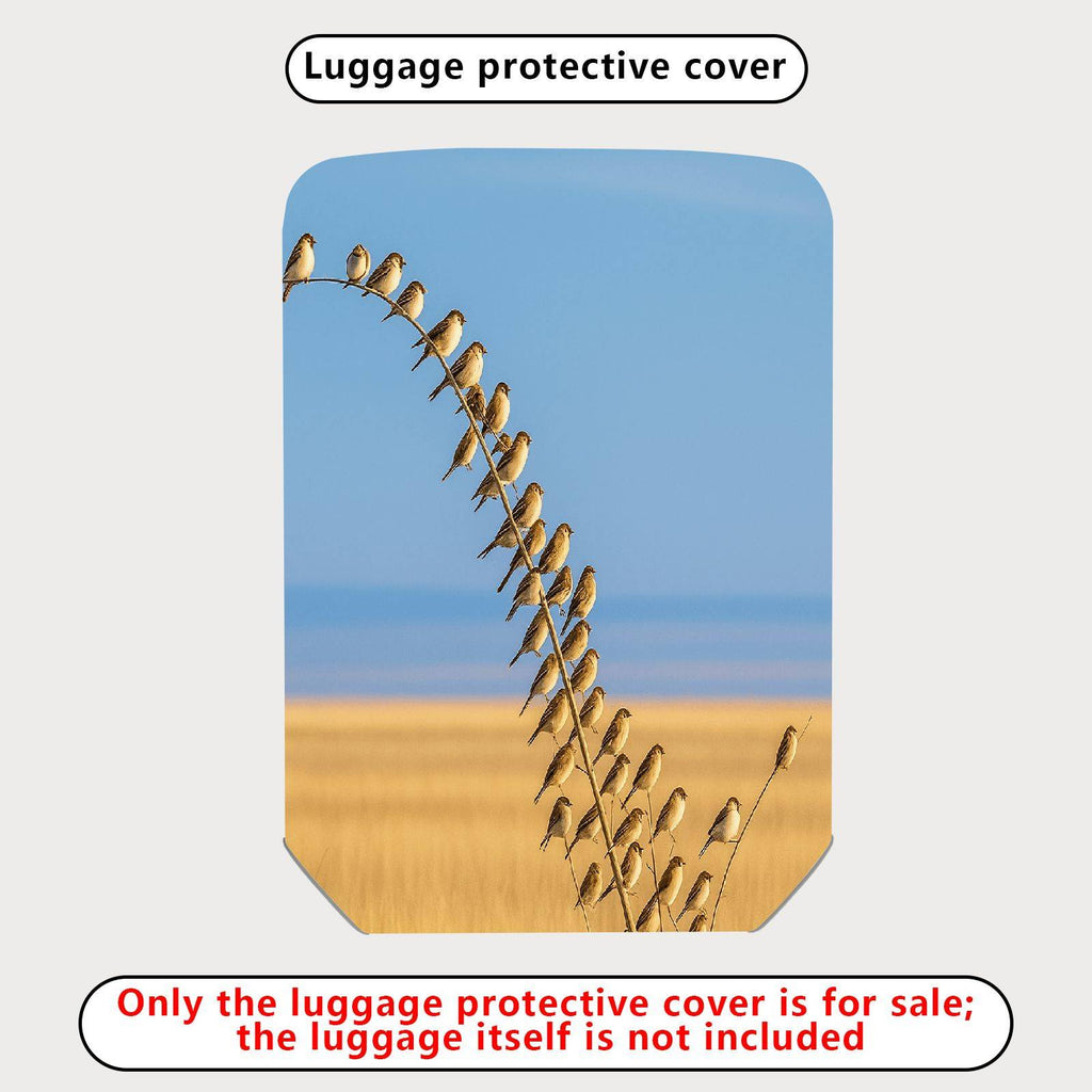 1-Piece Natural Scenic Birds Sky Landscape Nature Grassland  Suitcase Luggage Cover, Stretch Protective Sleeve