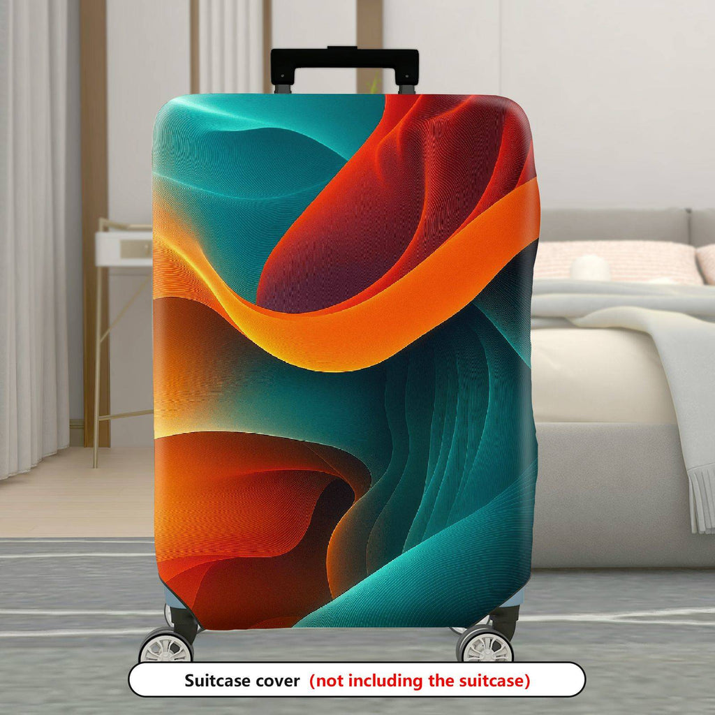 1-Piece Abstract Colorful Vibrant Artistic Modern Energetic  Suitcase Luggage Cover, Stretch Protective Sleeve