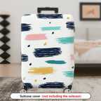 1-Piece Abstract Colorful Brushstroke Artistic Pattern  Suitcase Luggage Cover, Stretch Protective Sleeve